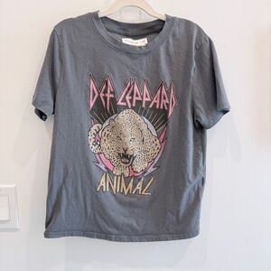 Abercrombie Kids Gray Def Leppard Graphic Tee
